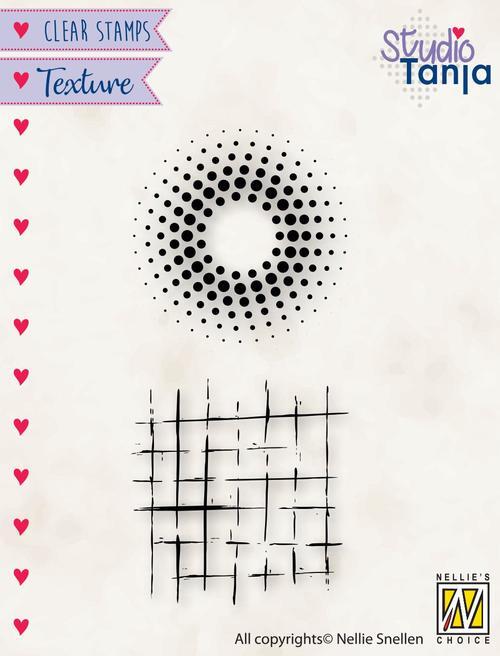 Nellie's Choice Texture Clear Stamp Dots & Squares