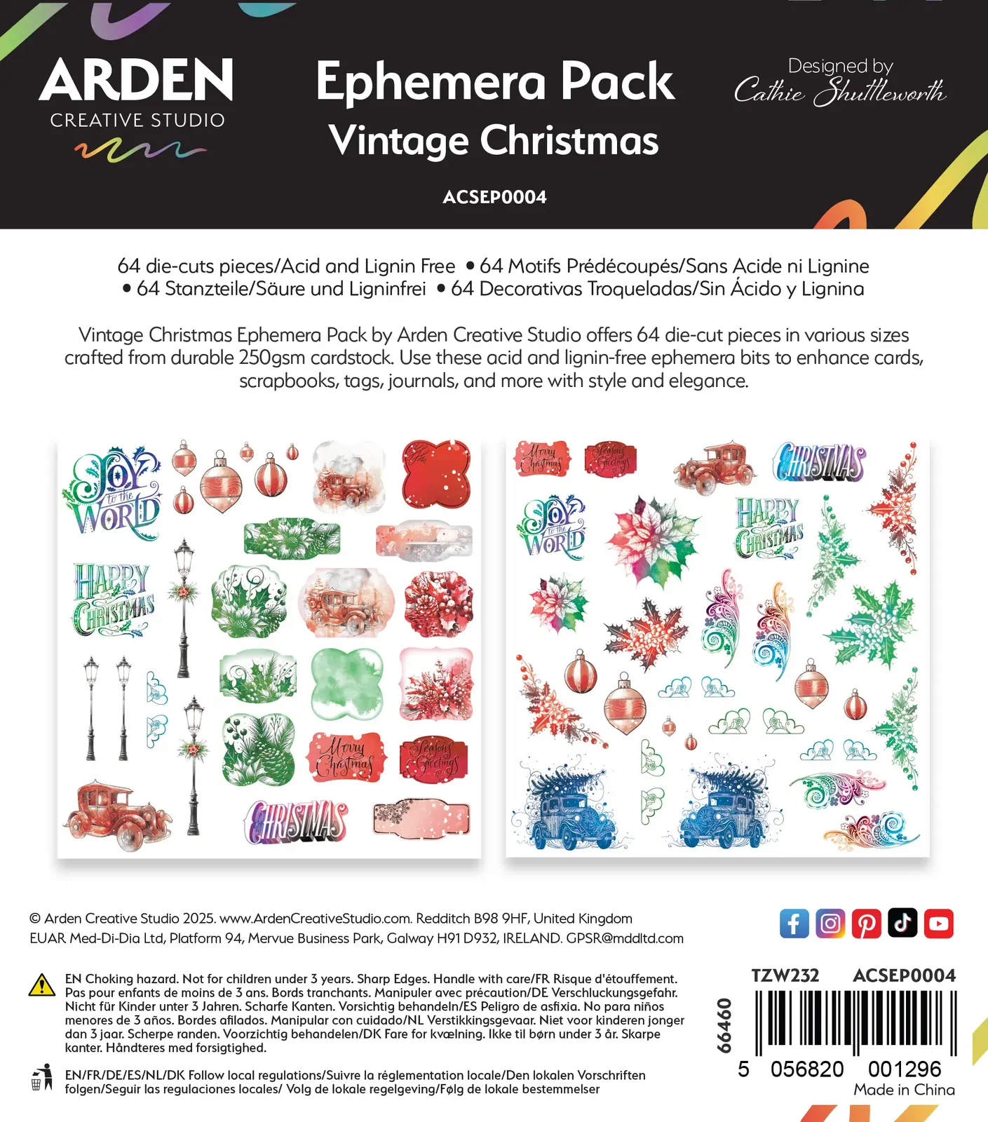 Arden Creative Ephemera Pack - Vintage Christmas