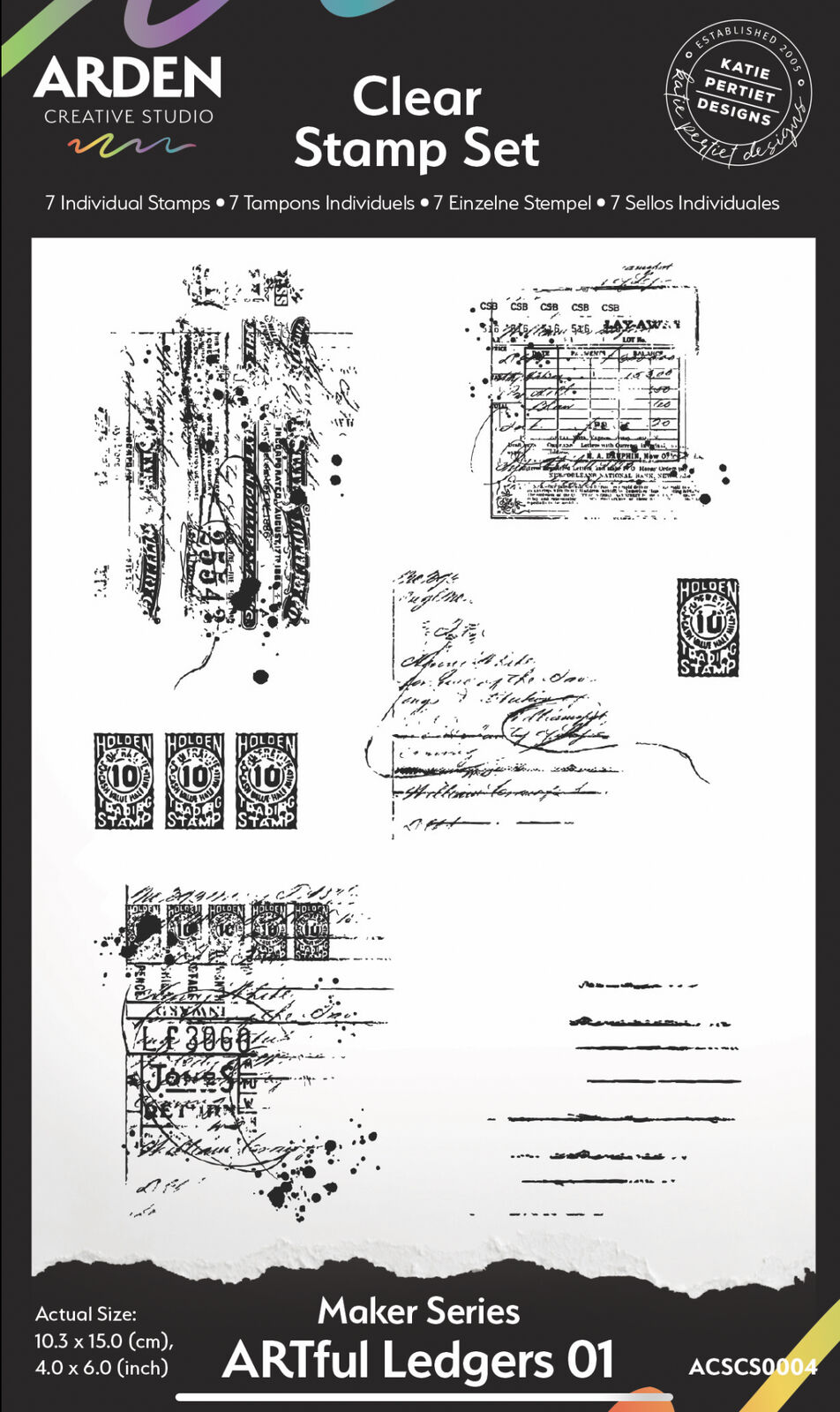 Arden Creative Clear Stamp Set - Hidden Creek - ARTful Ledgers 01