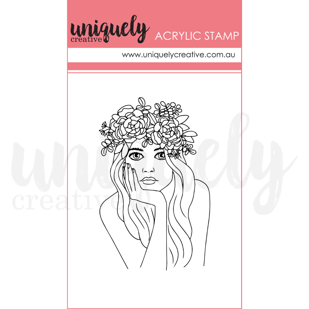 Uniquely Creative Dahlia Mark Making Mini Stamp