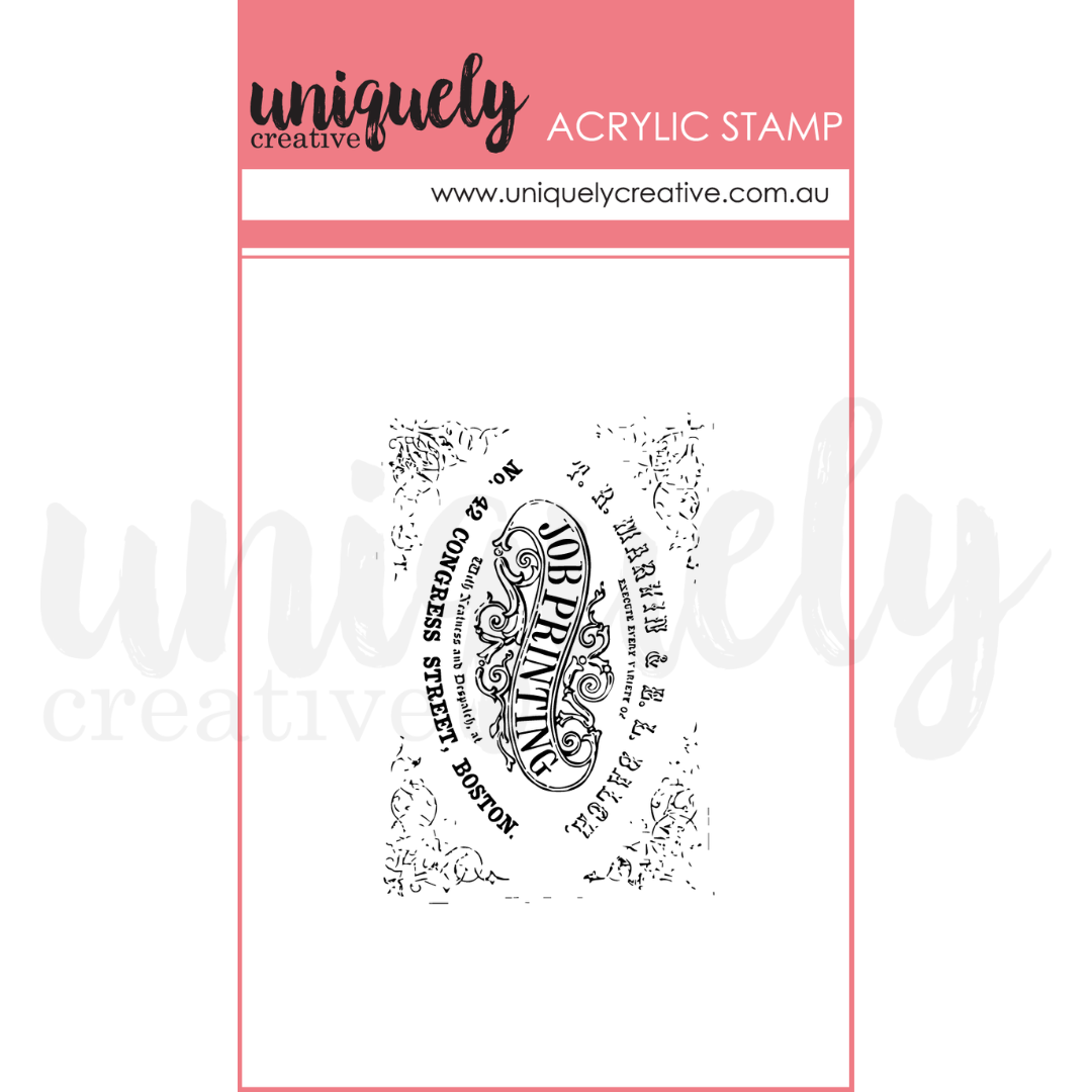 Uniquely Creative Vintage Printer Mark Making Mini Stamp