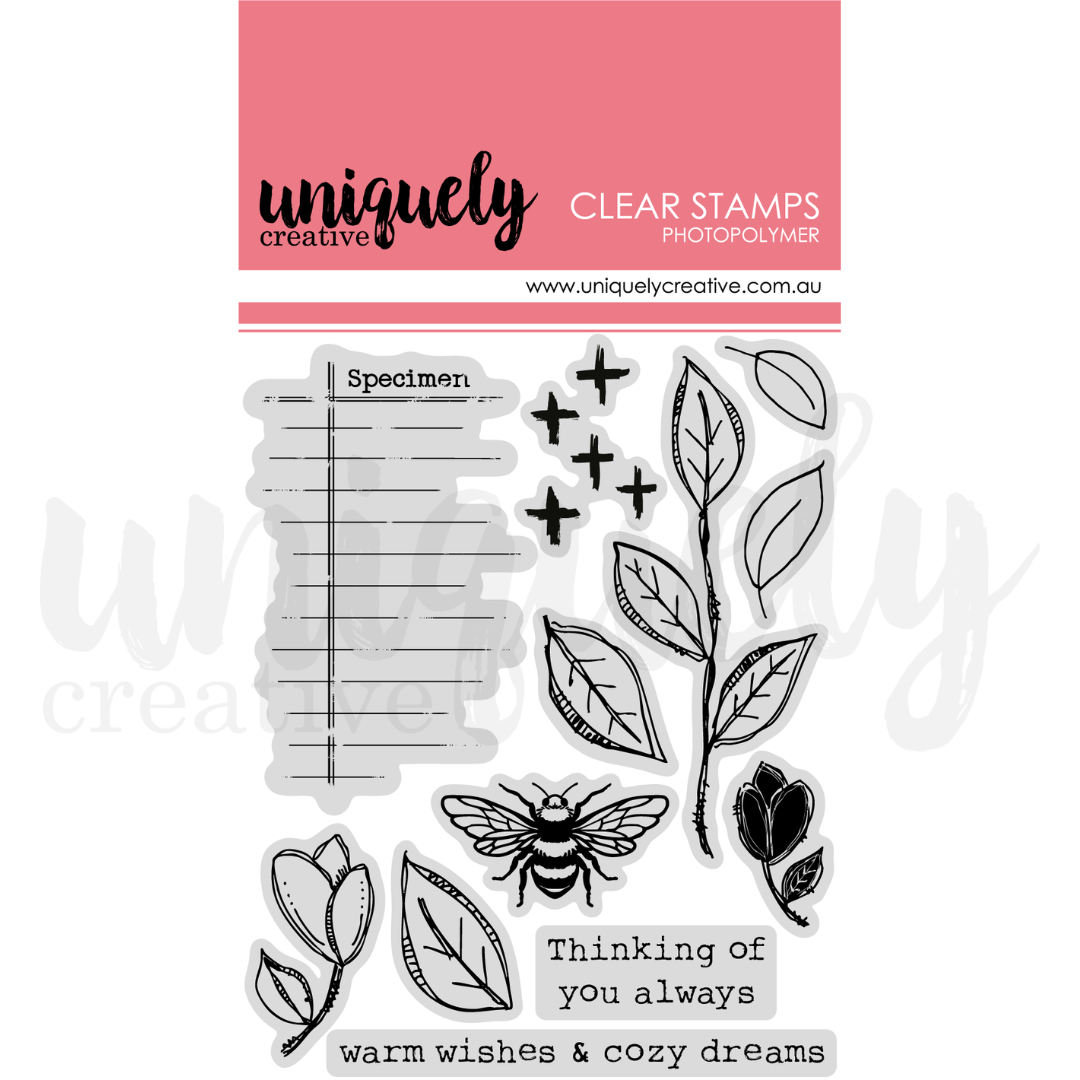 Uniquely Creative Botanical Art Journal Photopolymer Stamp