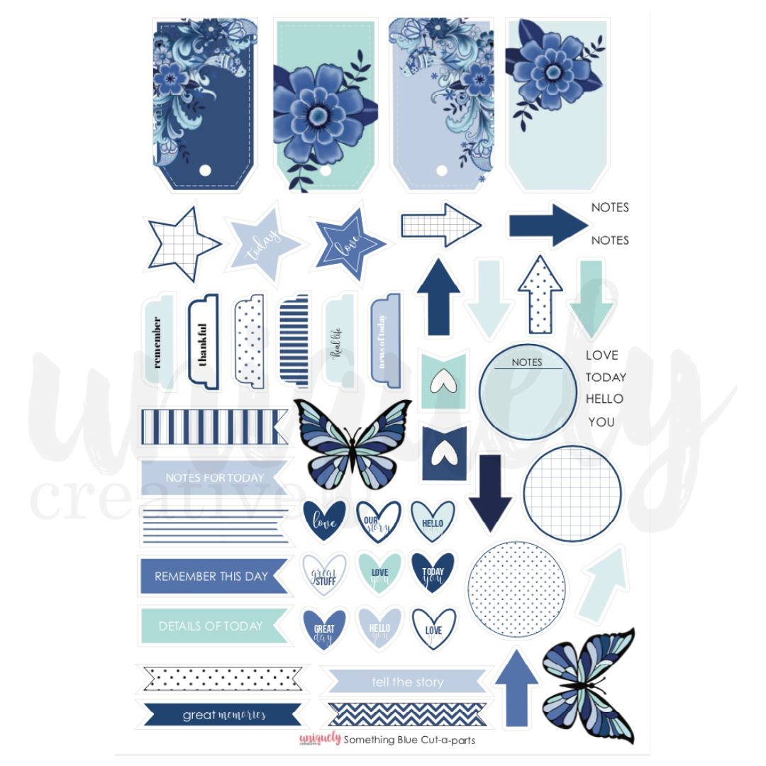Uniquely Creative Cut-a-Part Sheet Something Blue