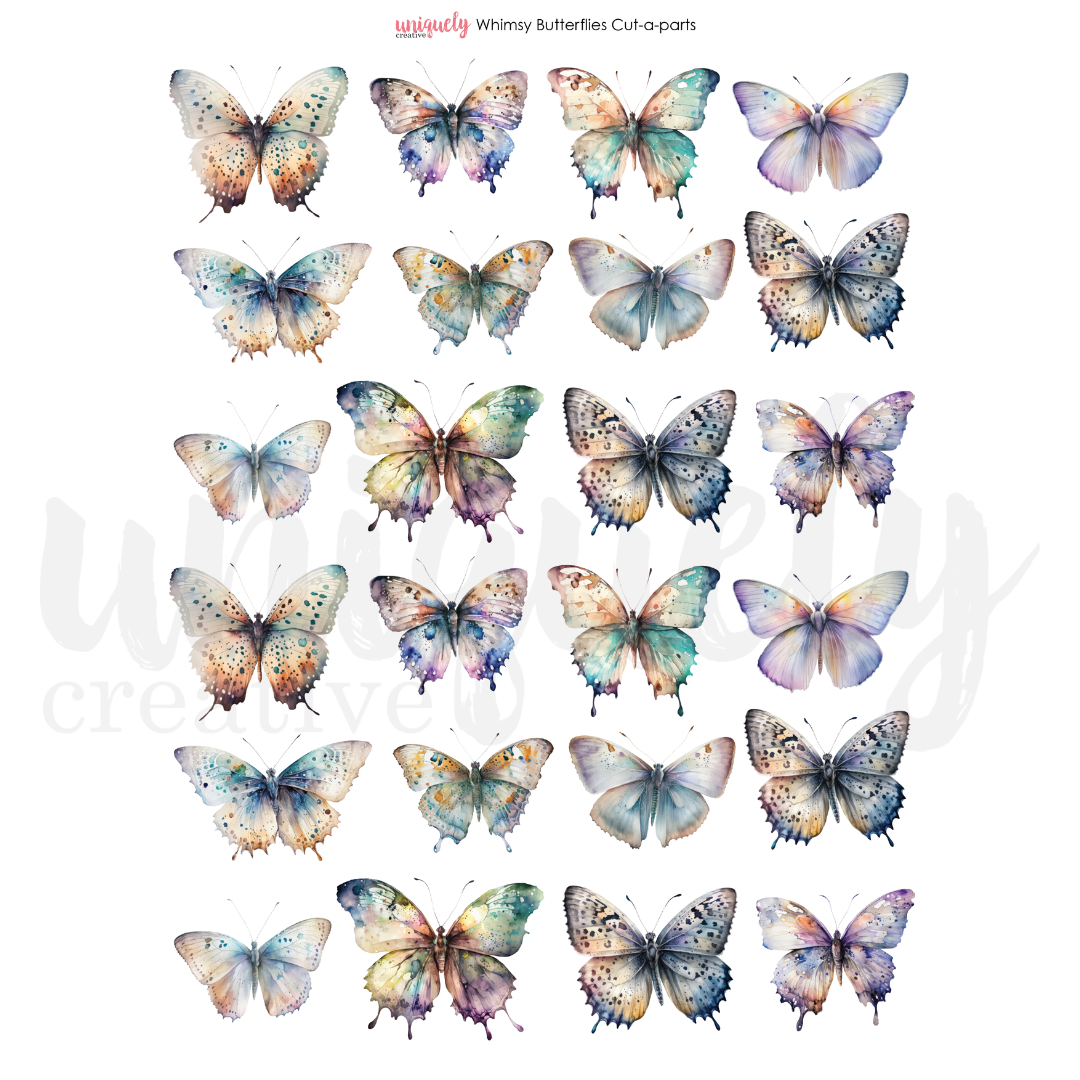 Uniquely Creative Cut-a-Part Sheet Whimsy Butterflies