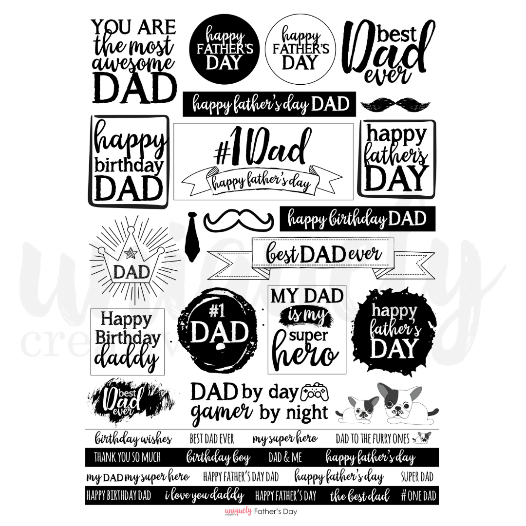 Uniquely Creative Cut-a-Part Sheet Father’s Day Sentiments