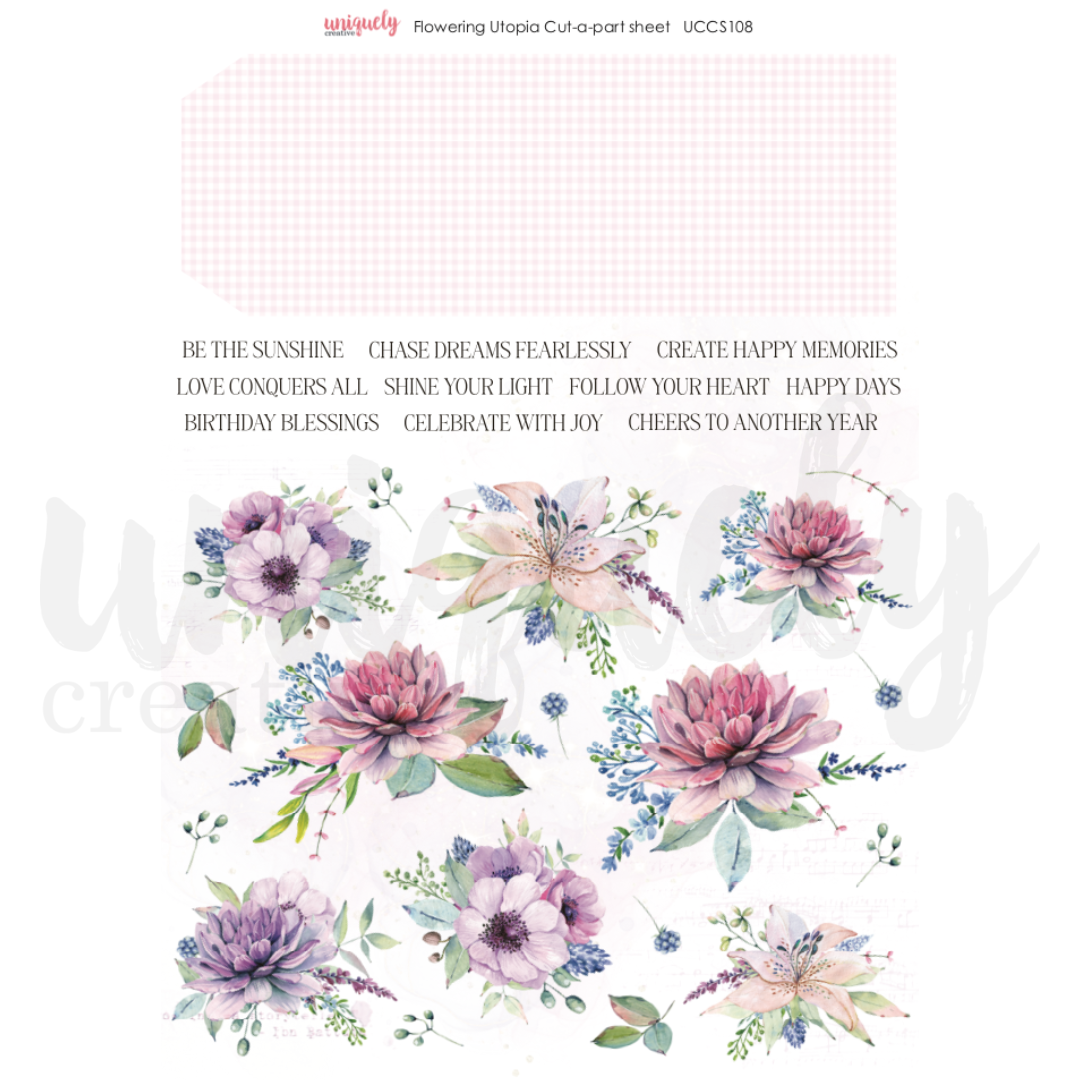 Uniquely Creative Cut-a-Part Sheet Flowering Utopia