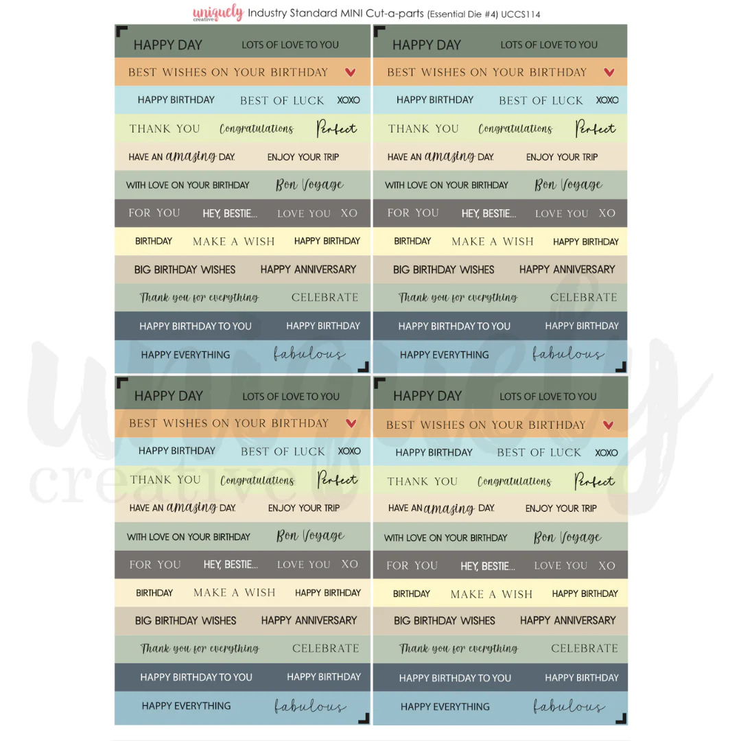 Uniquely Creative Cut-a-Part Sheet Mini Industry Standard