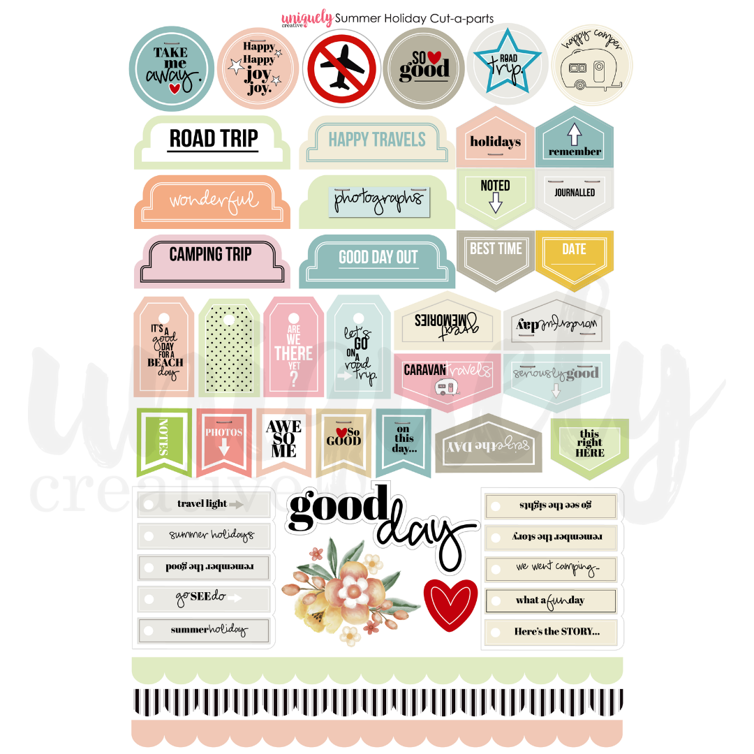 Uniquely Creative Cut-a-Part Sheet Summer Holiday