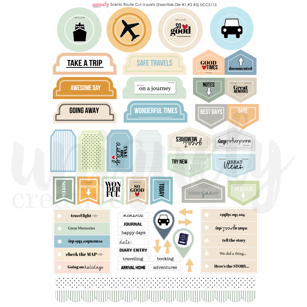 Uniquely Creative Cut-a-Part Sheet Scenic Route