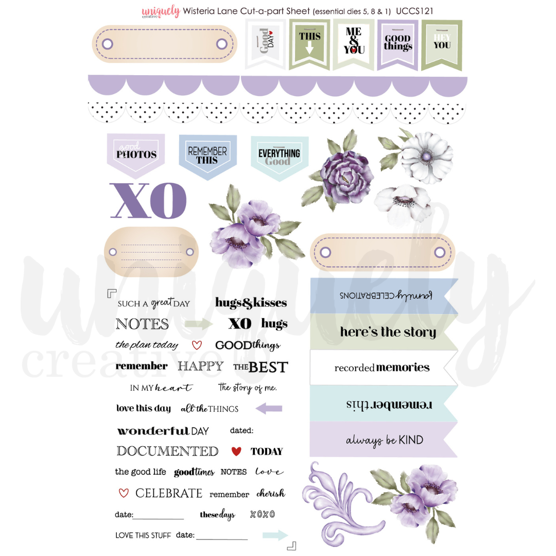 Uniquely Creative Cut-a-Part Sheet Wisteria Lane