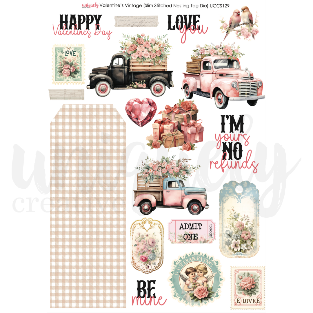 Uniquely Creative Cut-a-Part Sheet Valentine’s Vintage