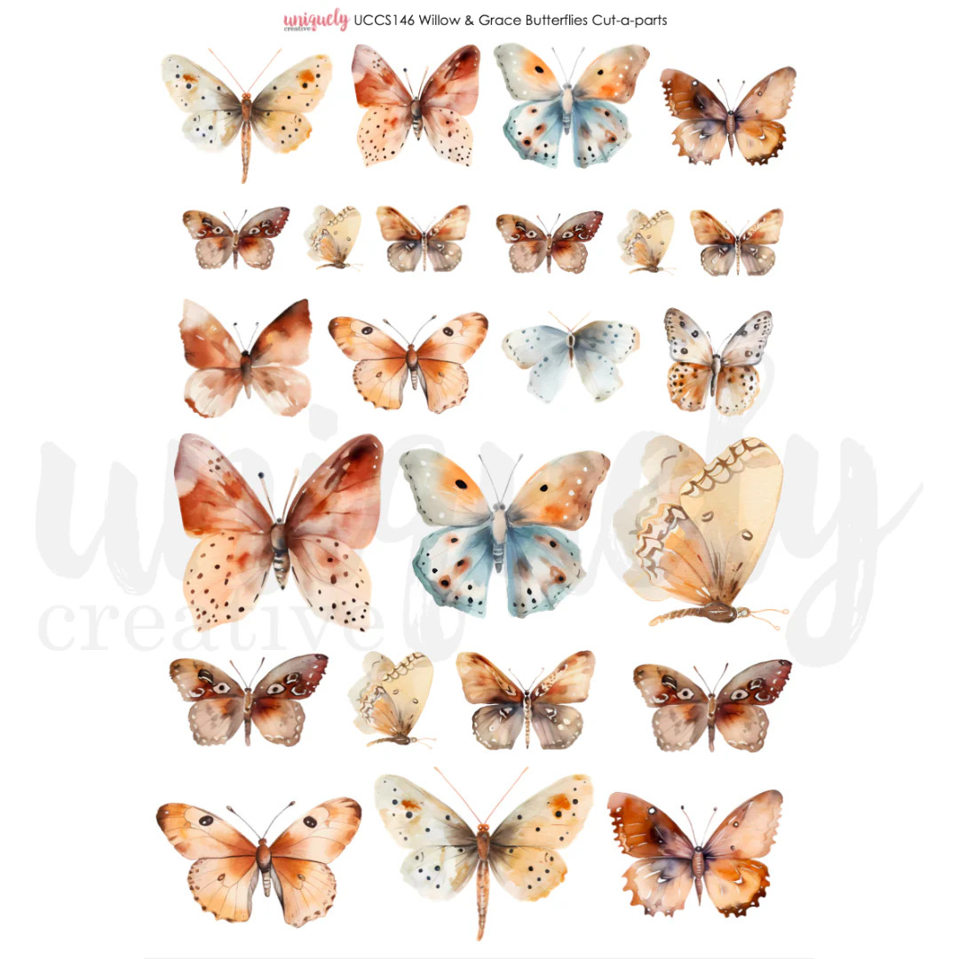 Uniquely Creative Cut-a-Part Sheet Willow & Grace Butterflies