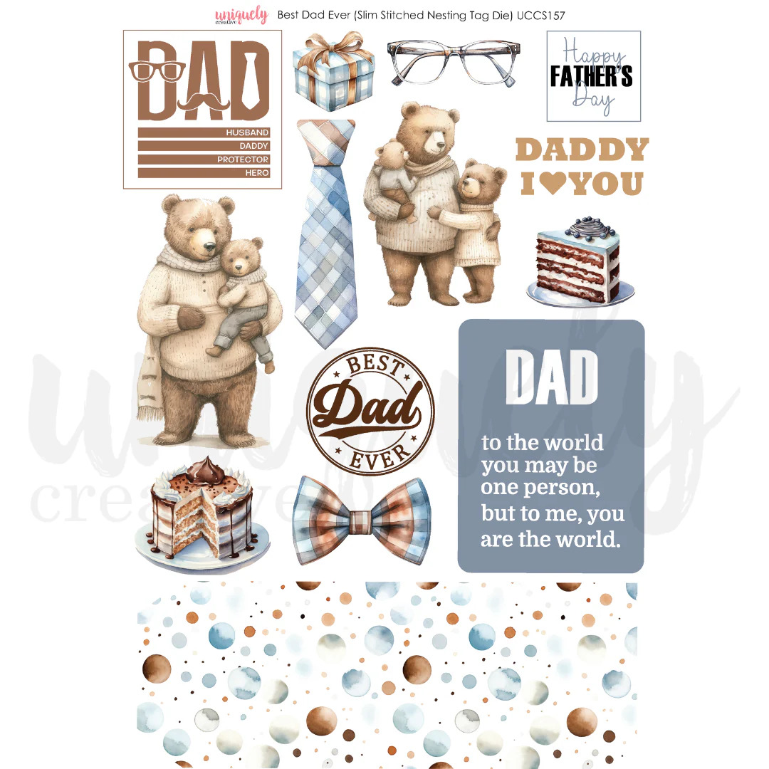 Uniquely Creative Cut-a-Part Sheet Best Dad Ever