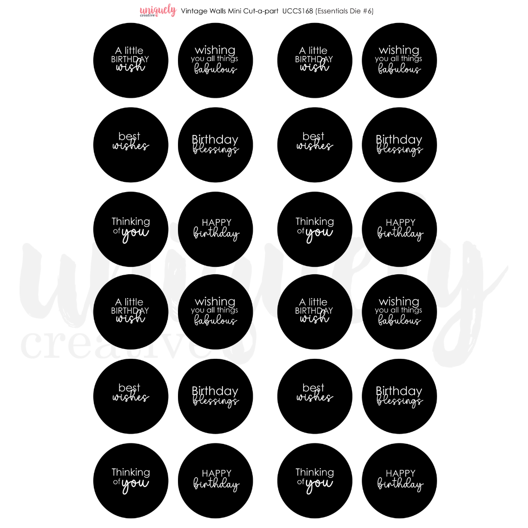 Uniquely Creative Cut-a-Part Sheet Mini Vintage Walls