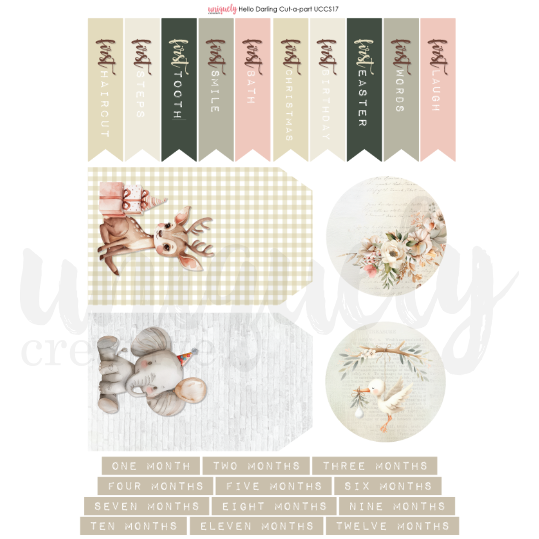 Uniquely Creative Cut-a-Part Sheet Hello Darling