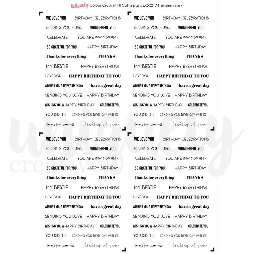 Uniquely Creative Cut-a-Part Sheet Mini - Colour Crush
