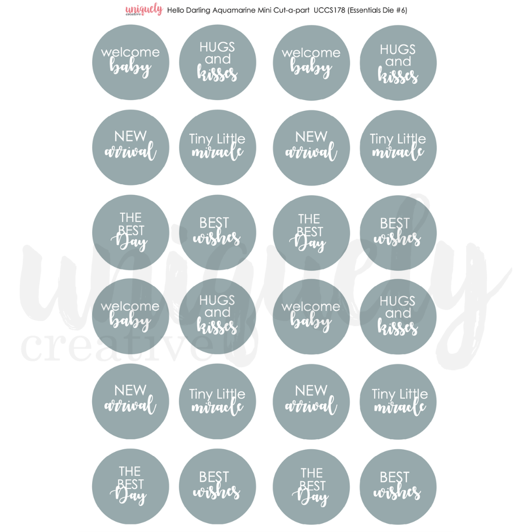 Uniquely Creative Cut-a-Part Sheet Mini Aquamarine