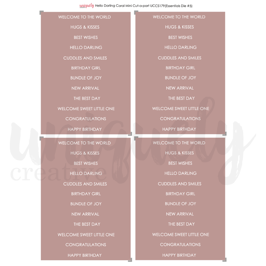 Uniquely Creative Cut-a-Part Sheet Mini Coral
