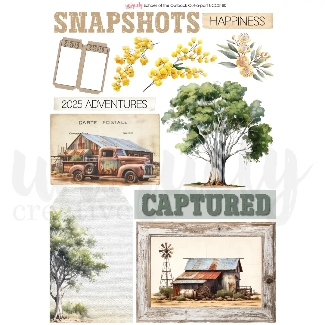 Uniquely Creative Cut-a-Part Sheet Echoes of the Outback