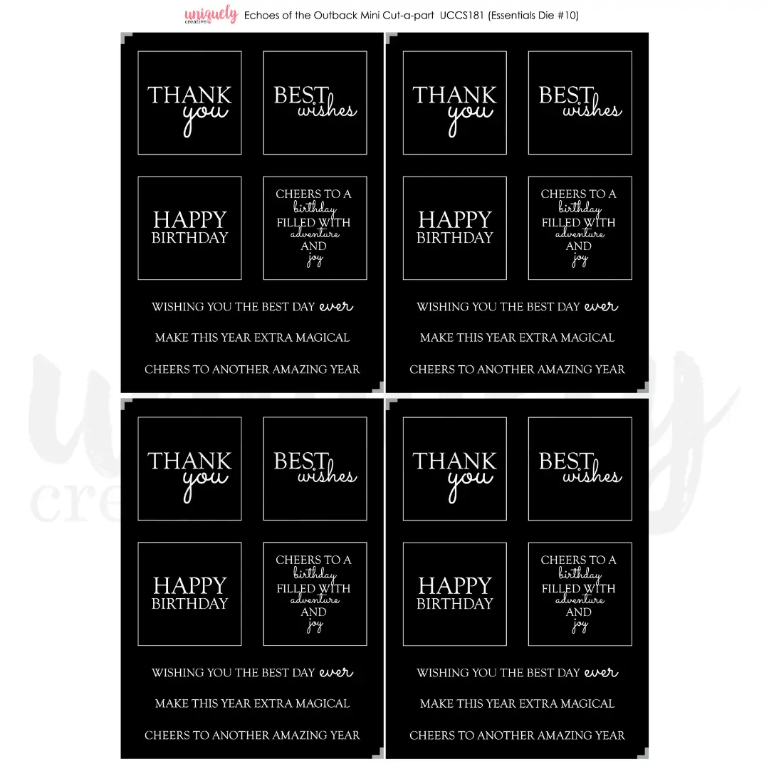 Uniquely Creative Cut-a-Part Sheet Mini - Echoes of the Outback