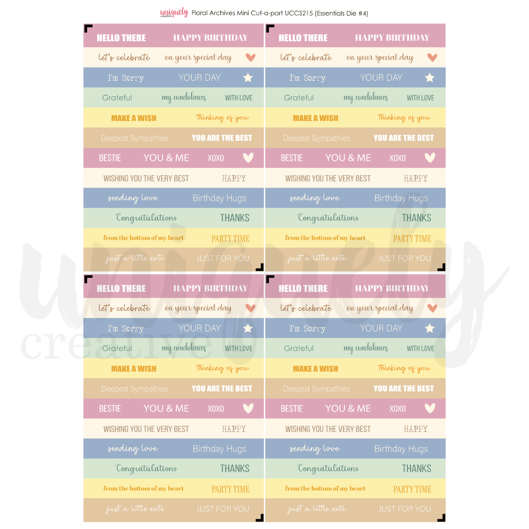 Uniquely Creative Cut-a-Part Sheet Mini - Floral Archives