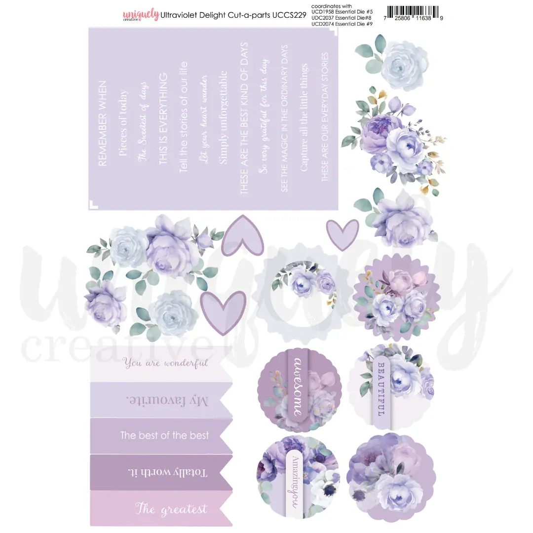 Uniquely Creative Cut-a-Part Sheet - Ultraviolet Delight