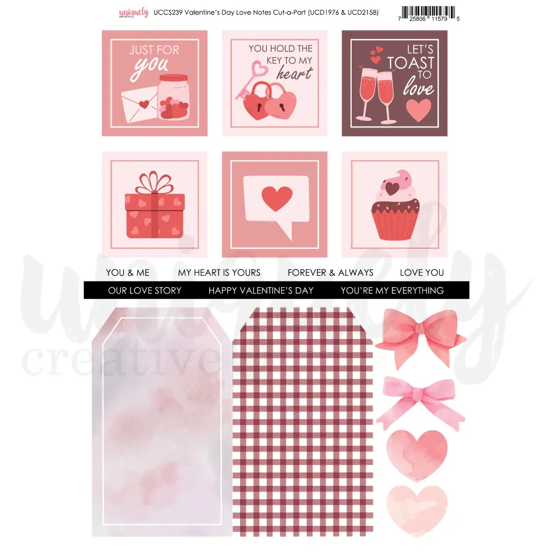 Uniquely Creative Cut-a-Part Sheet Valentine's Day Love Notes