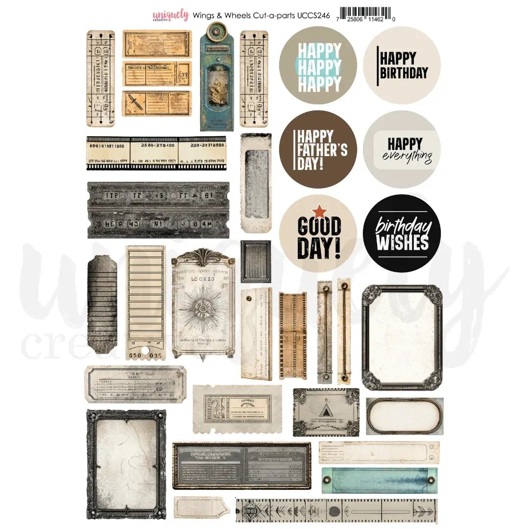 Uniquely Creative Cut-a-Part Sheet - Wings & Wheels