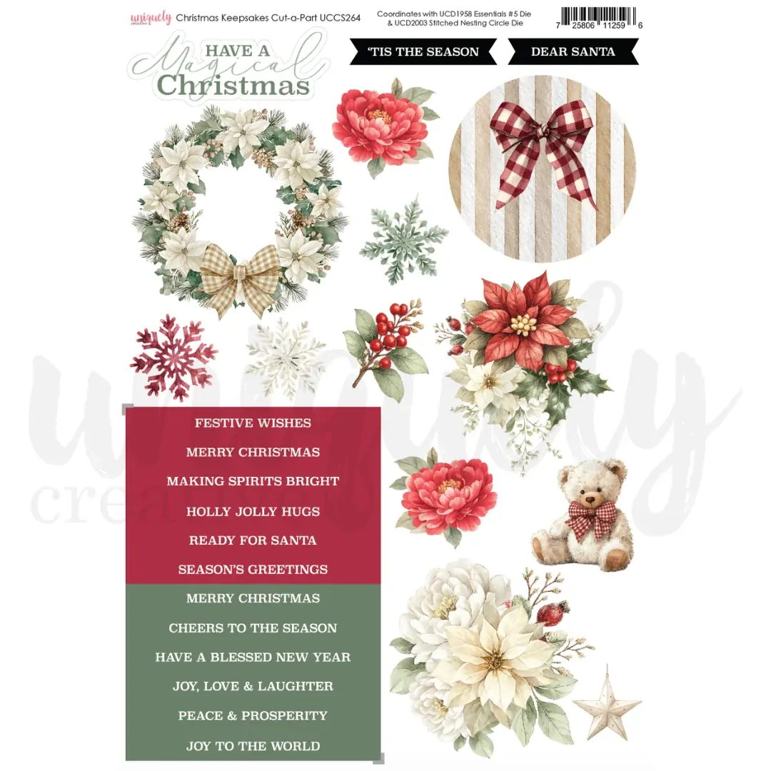 Uniquely Creative Cut-a-Part Sheet - Christmas Keepsakes