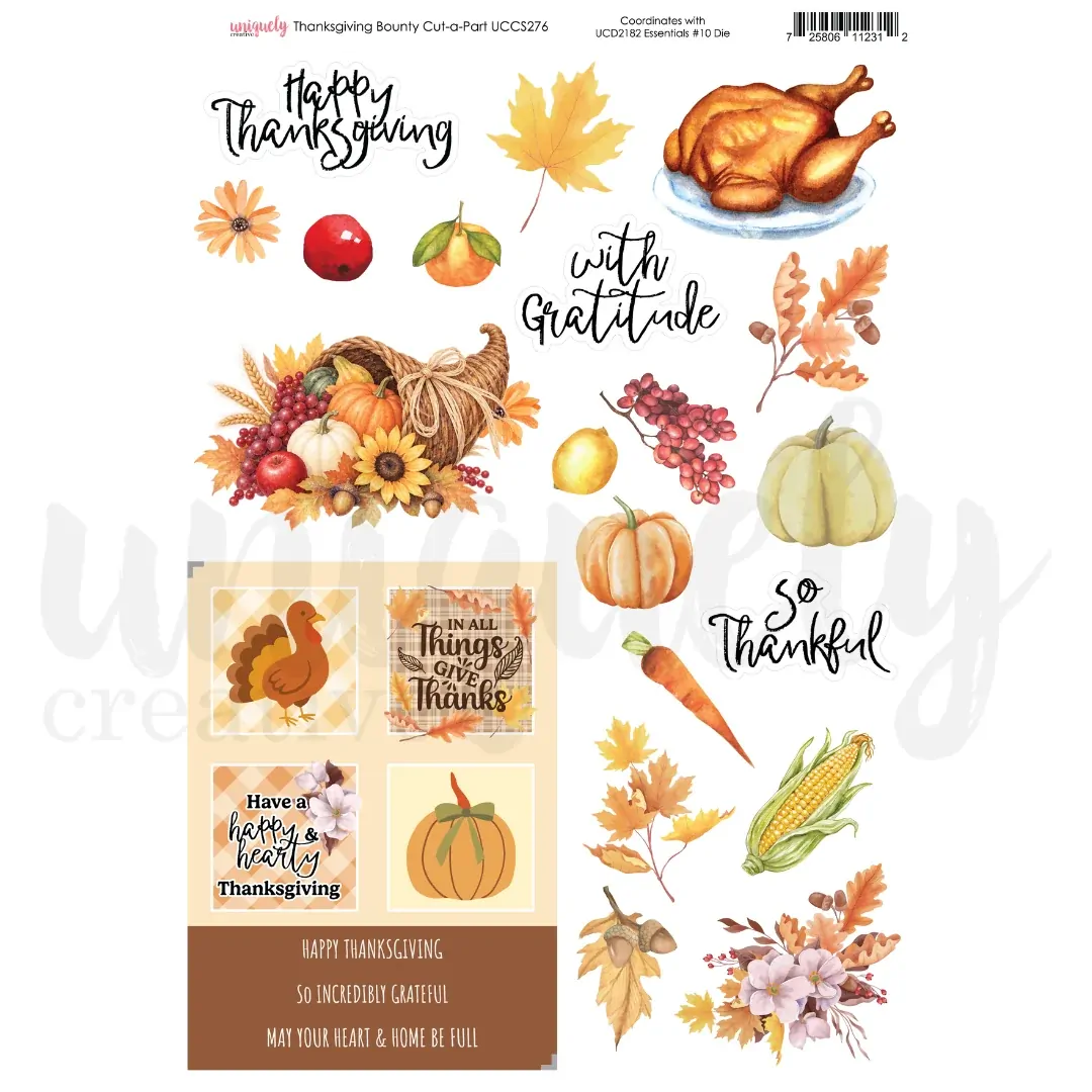 Uniquely Creative Cut-a-Part Sheet - Thanksgiving Bounty