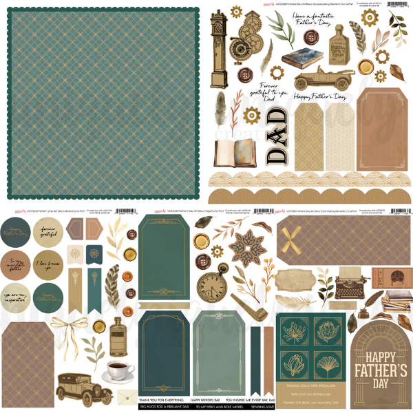Uniquely Creative Cut-a-Part Sheet Bundle - Father's Day Art Deco