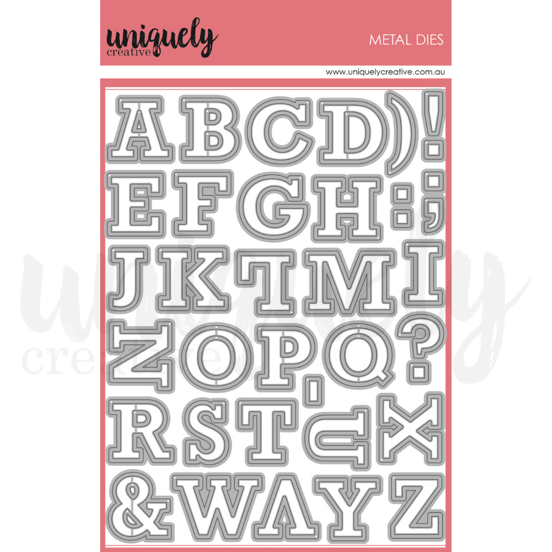 Uniquely Creative Upper Case Outline Alphabet Die