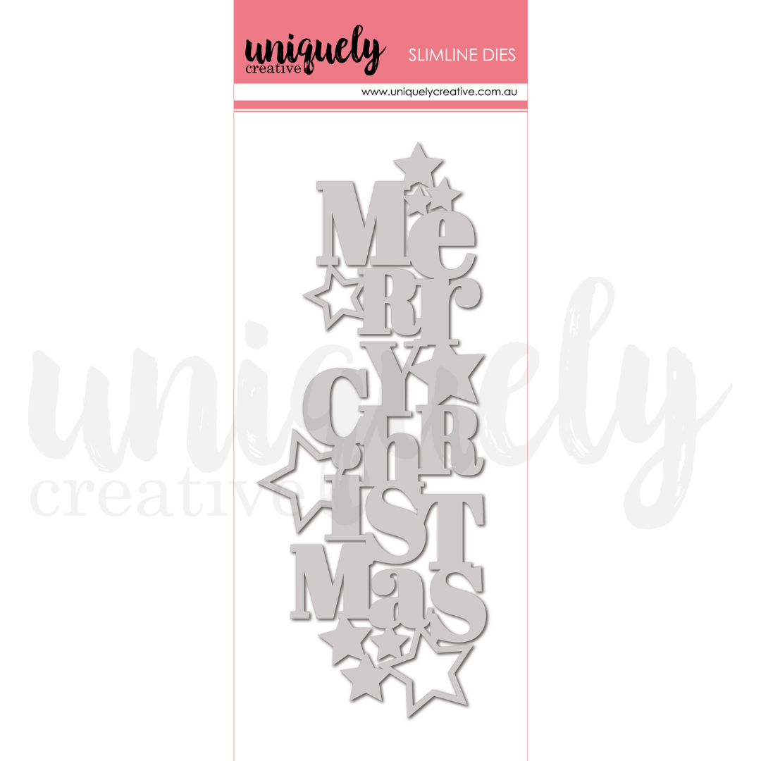 Uniquely Creative Die Slim Stacked Merry Christmas