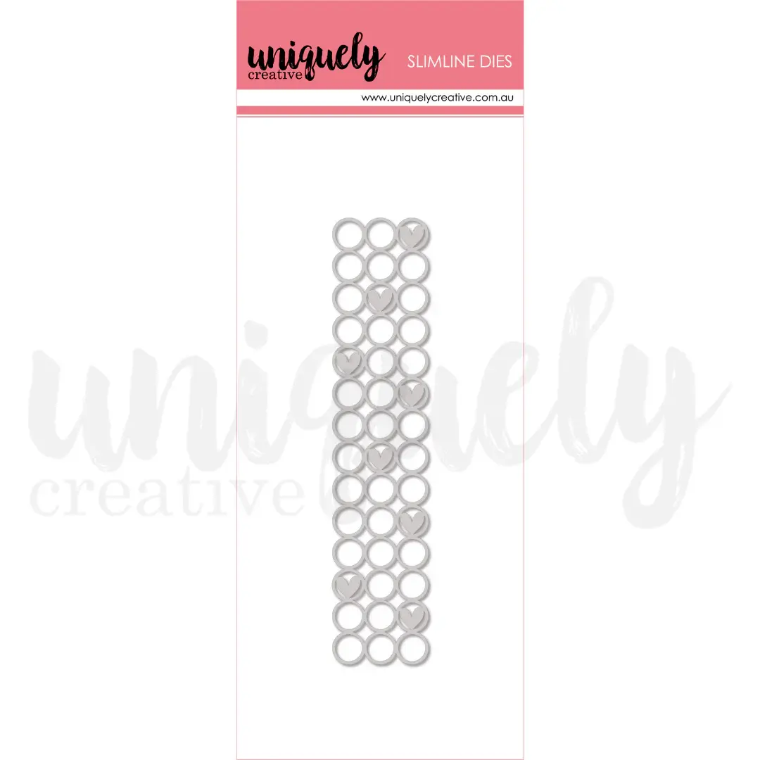 Uniquely Creative Circle Heart Texture Die
