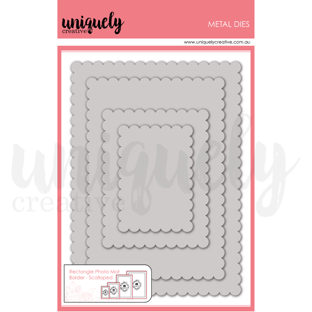Uniquely Creative - Rectangle Photo Mat Border Die - Scalloped