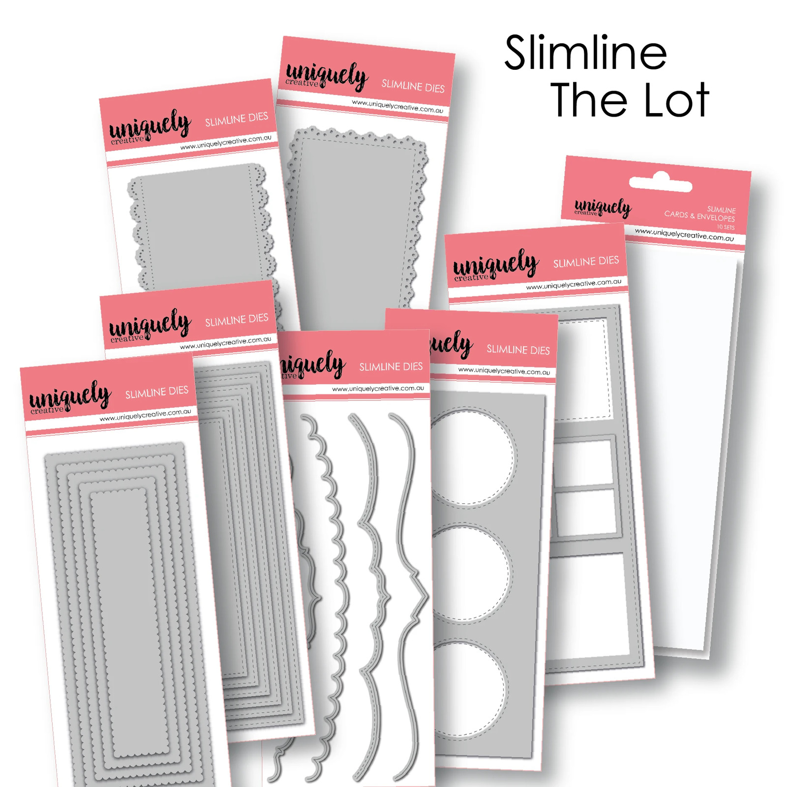 Uniquely Creative Slimline Dies and Cards The Lot