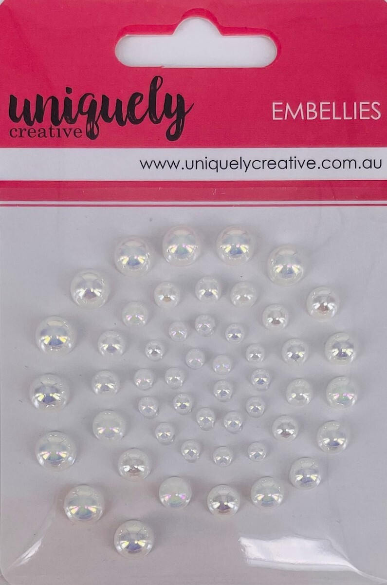 Uniquely Creative Embellishment Adhesive Iridescent Pearls