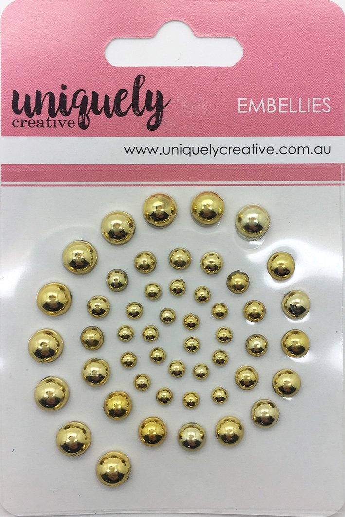 Uniquely Creative Embellishment Adhesive Gold Pearls