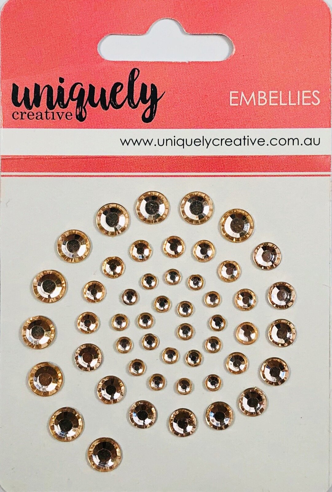 Uniquely Creative Embellishment Adhesive Champagne Rhinestones