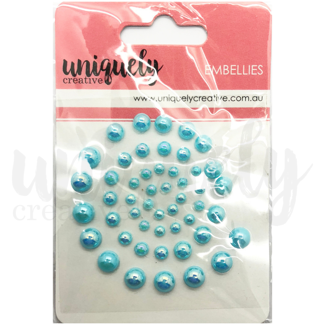 Uniquely Creative Embellishment Adhesive Light Blue Pearls
