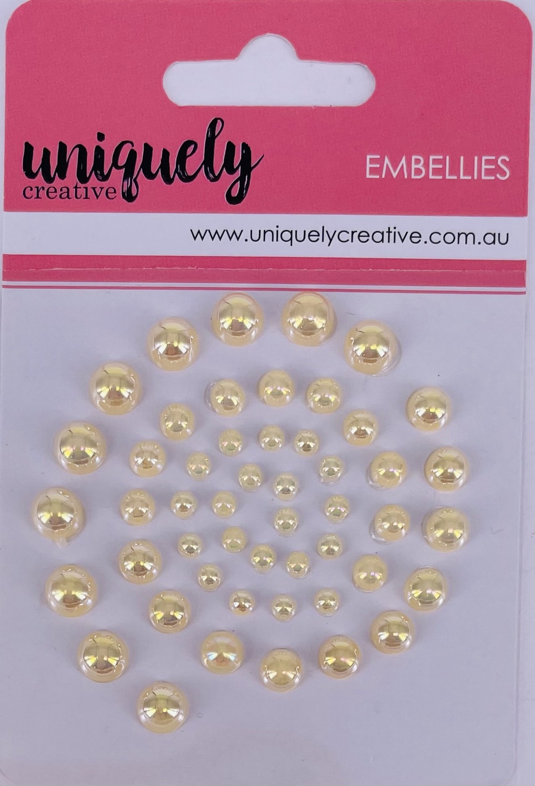 Uniquely Creative Embellishment Adhesive Champagne Pearls