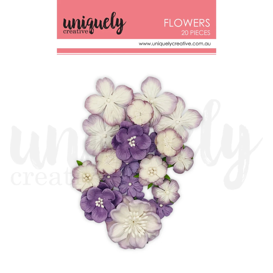 Uniquely Creative Embellishment Dusty Purple Flowers