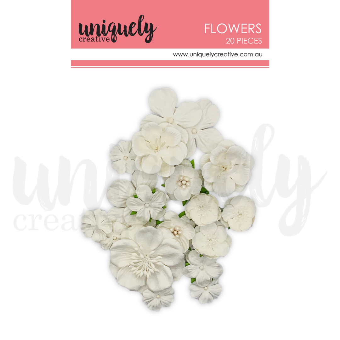 Uniquely Creative Embellishment White Flowers