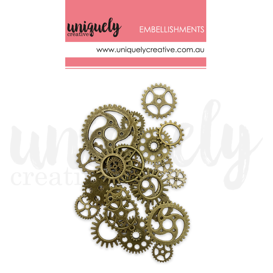 Uniquely Creative Embellishment Brass Metal Cogs