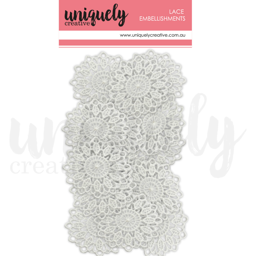 Uniquely Creative Lace Embellishments Doilies 15 Pcs