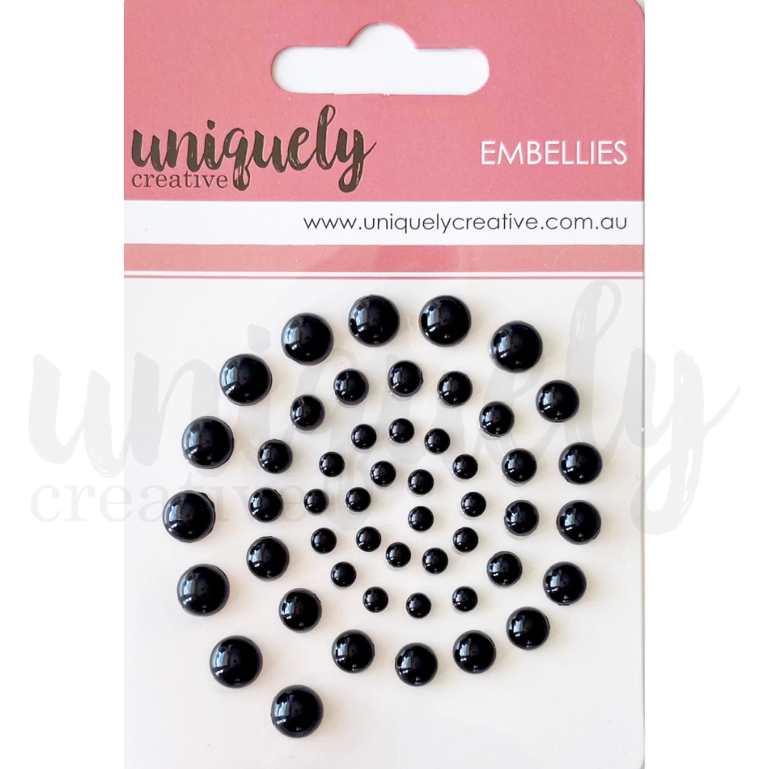 Uniquely Creative Embellishment Adhesive Black Pearls
