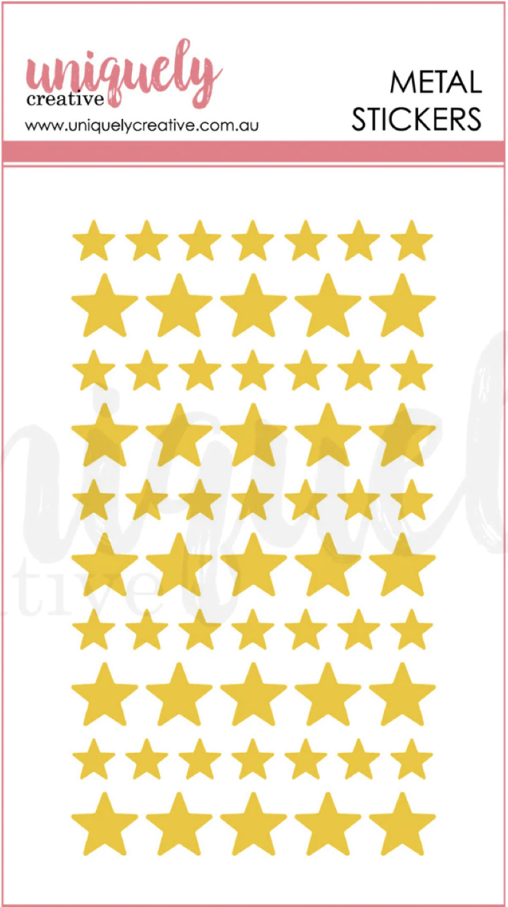 Uniquely Creative Stickers Metal Gold Stars