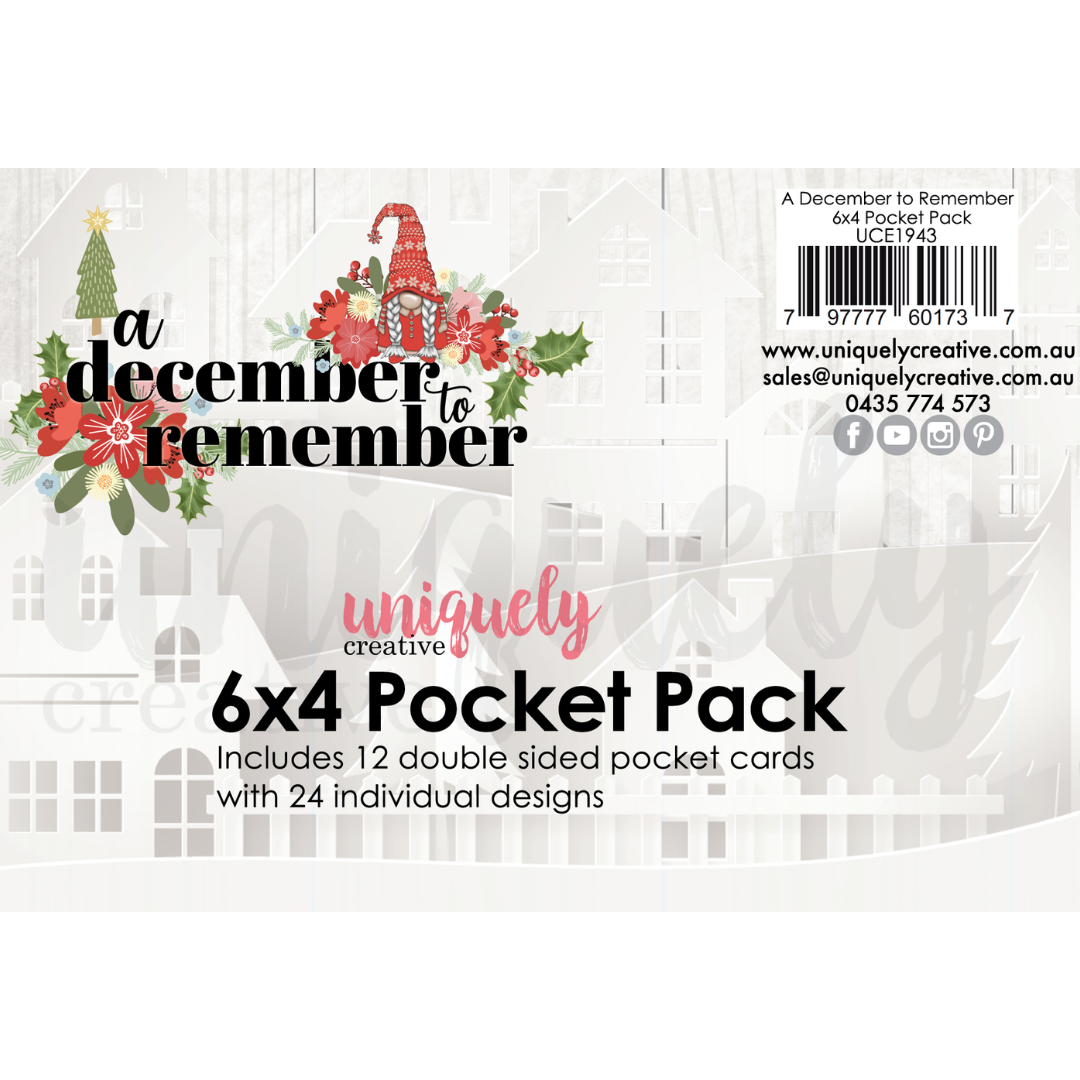 Uniquely Creative 210gsm 6X4 Pocket Pack A December to Remember