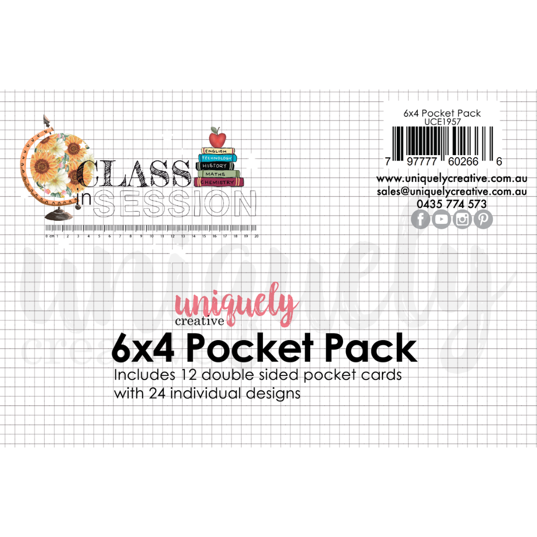 Uniquely Creative 210gsm 6X4 Pocket Pack Class in Session