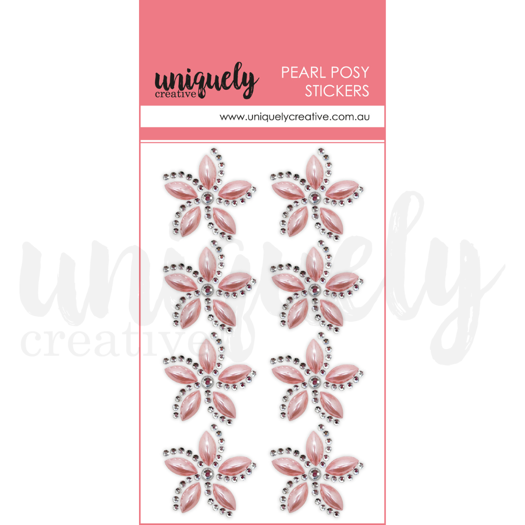 Uniquely Creative Pearl Posy Stickers Pink